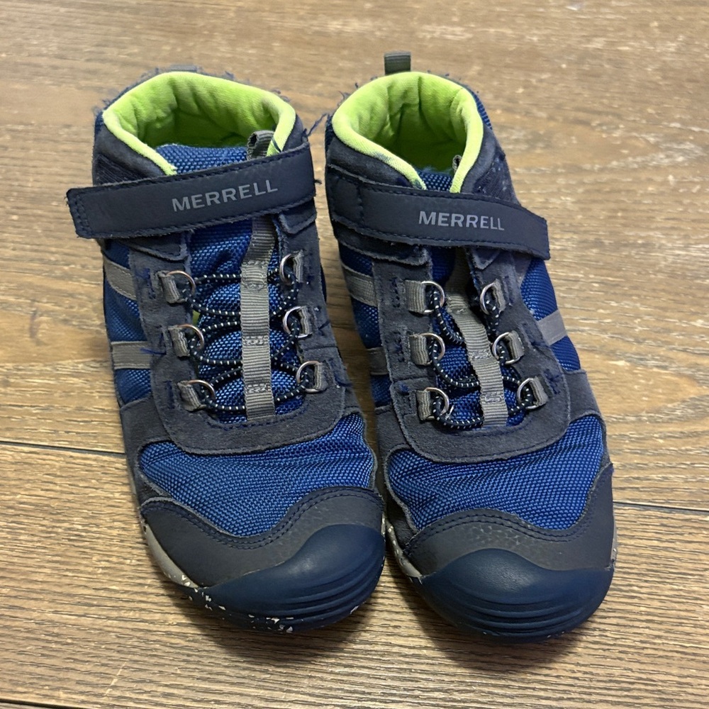 Merrell Kids' Navy and Lime Sneakers